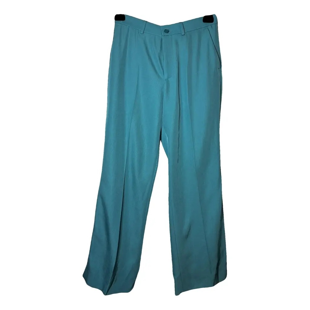 Balenciaga Teal Cotton Pant Trousers Size XS New With Tags